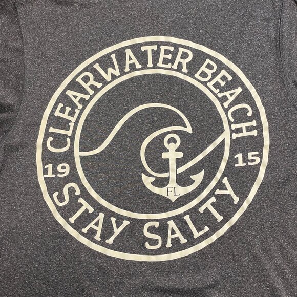 SPICY TUNA HOODIE CLEARWATER BEACH STAY SALTY SZ XL HEATHERED CASUAL LIGHTWEIGHT - Picture 3 of 9